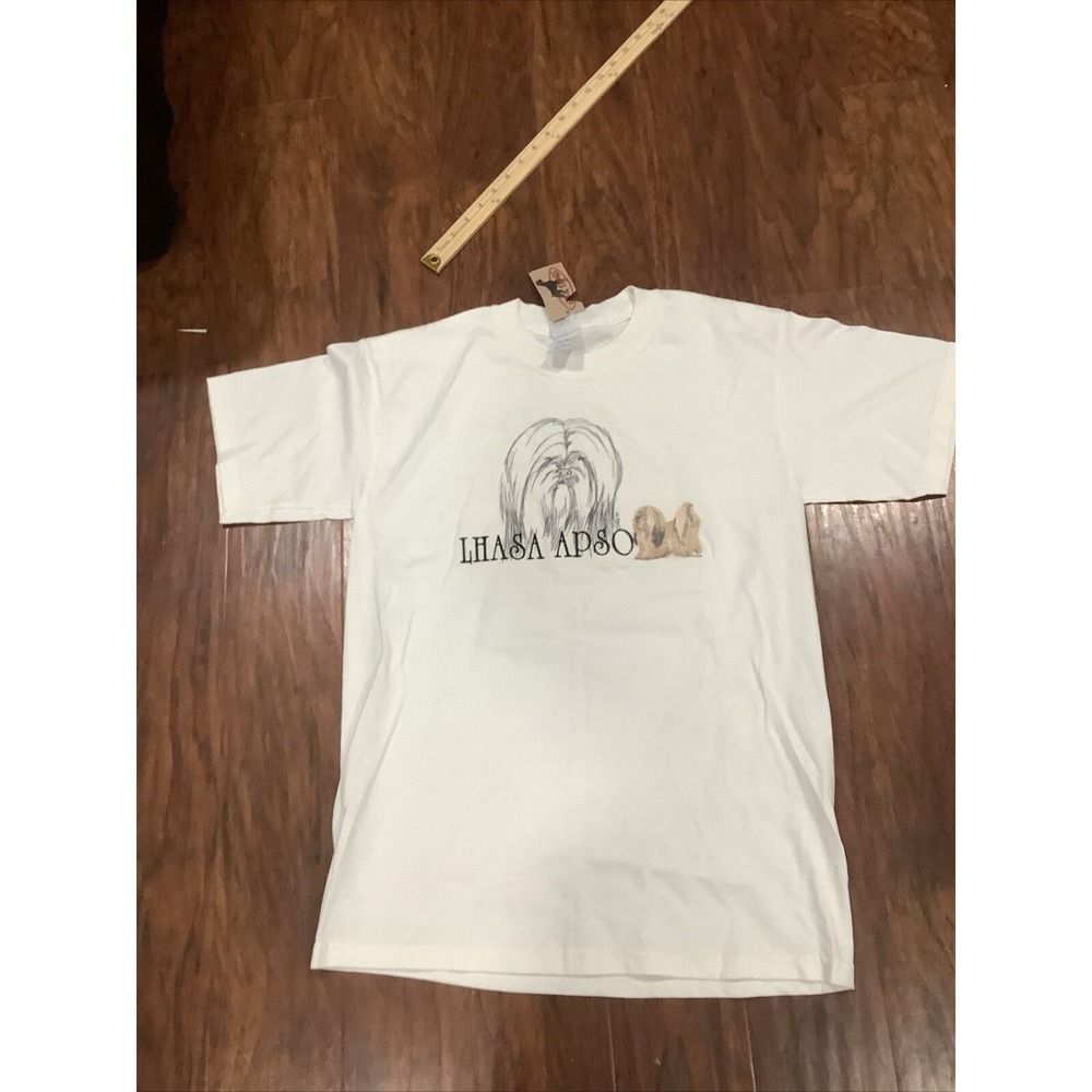 Gr8 Dogs Gildan Activewear T-Shirt Medium Lhasa Apso Short Sleeve NEW